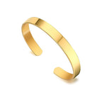 Velvet Aura elegant open cuff gold bracelet for unisex wear