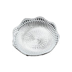 Decorative round serving tray, perfect for festive occasions.