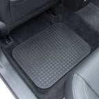 All-weather car floor mats with textured surface for dirt and debris trapping
