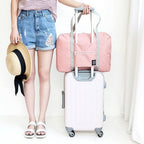 Compact Foldable Travel Bag neatly folded for easy storage or transport.