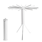 Foldable octopus clothes drying stand in use on balcony for indoor drying