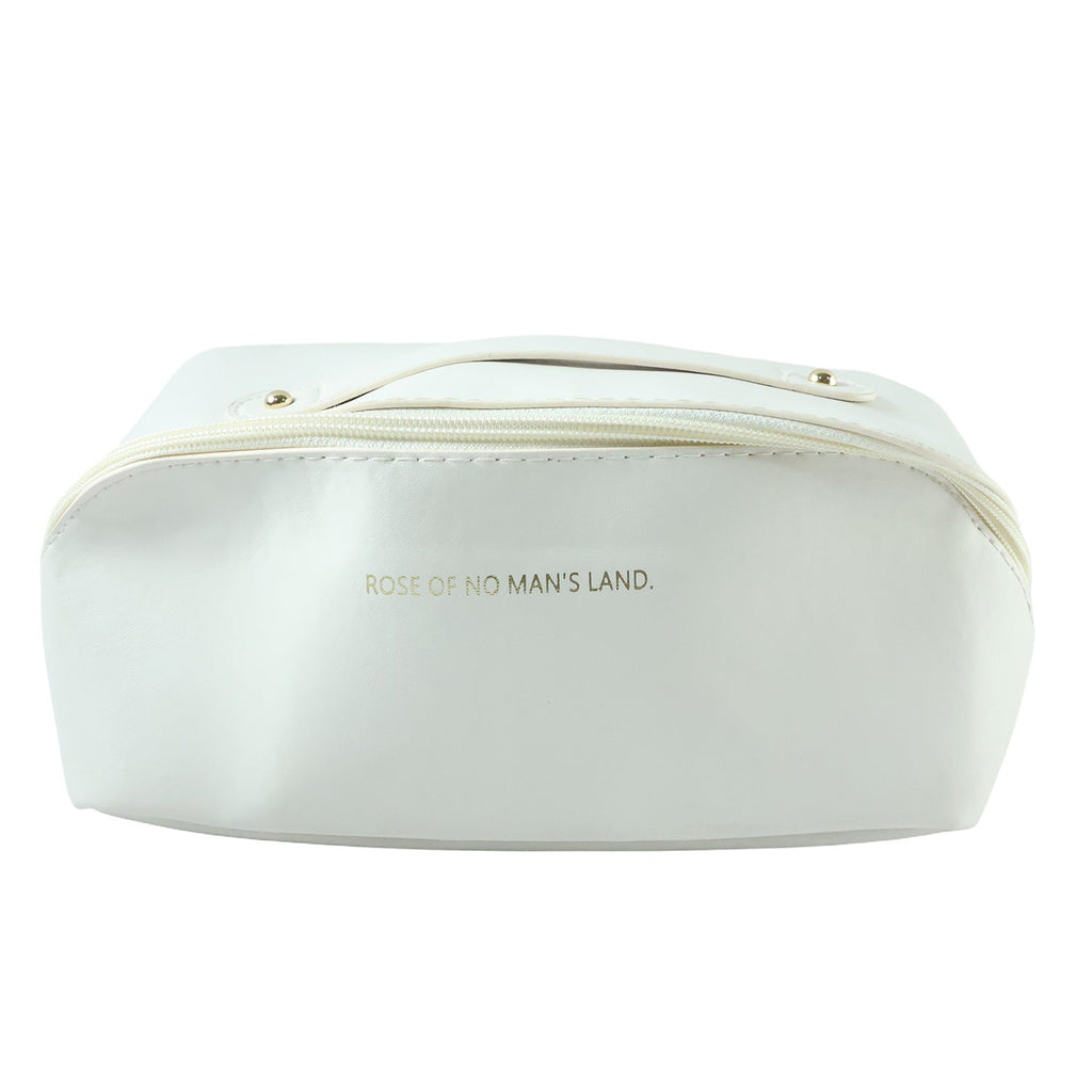 Compact toiletry and makeup storage pouch for travel use