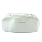 Compact toiletry and makeup storage pouch for travel use