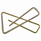 Geometric triangle golden brooch pin enhancing saree style