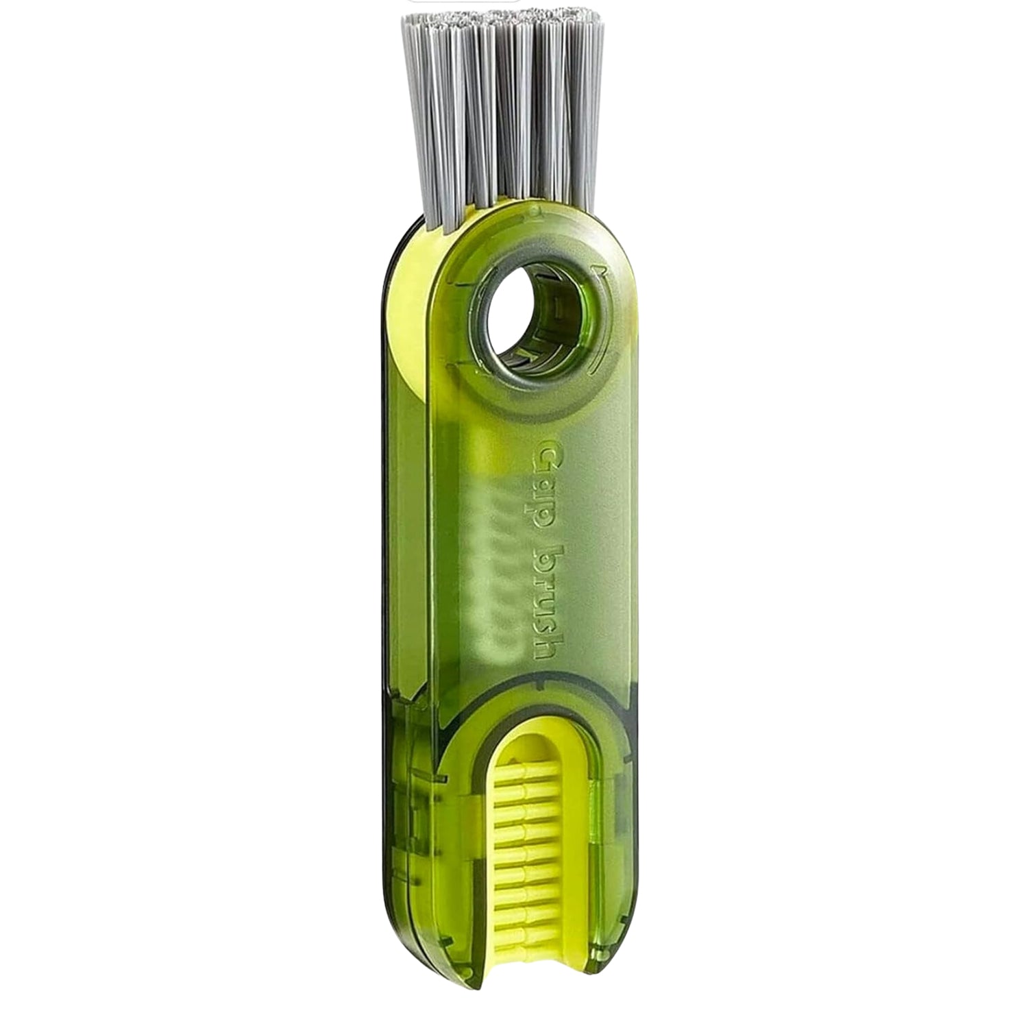 Cleaning a sipper bottle with the flexible and durable bottle cleaning brush.