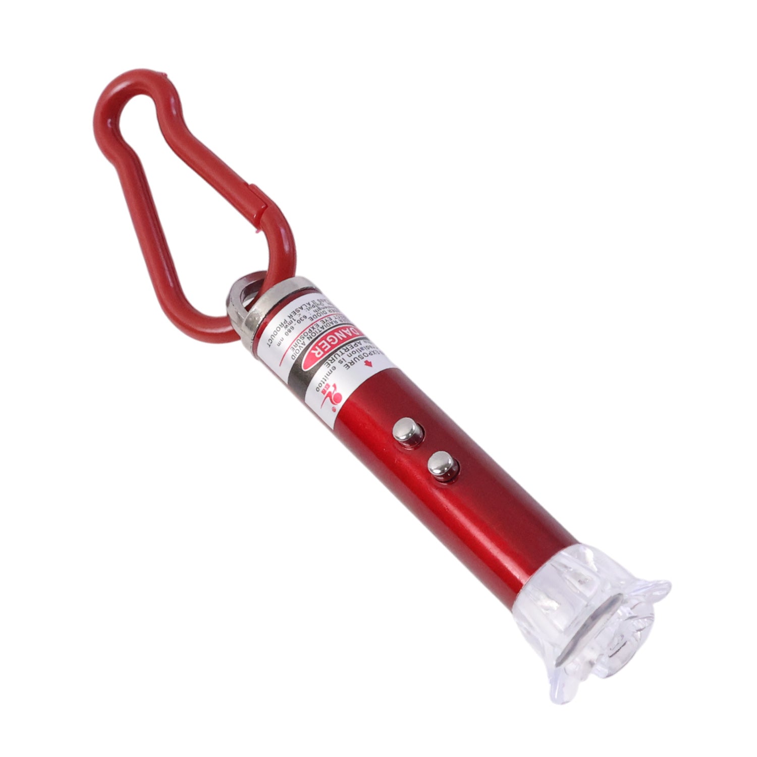 The versatile laser pointer and flashlight device presented in its gift box packaging.