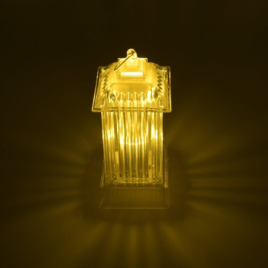 Stylish LED lantern light featuring a crystal design, perfect for festive decorations.