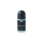 Side view of AOE blue deodorant bottle emphasizing portability