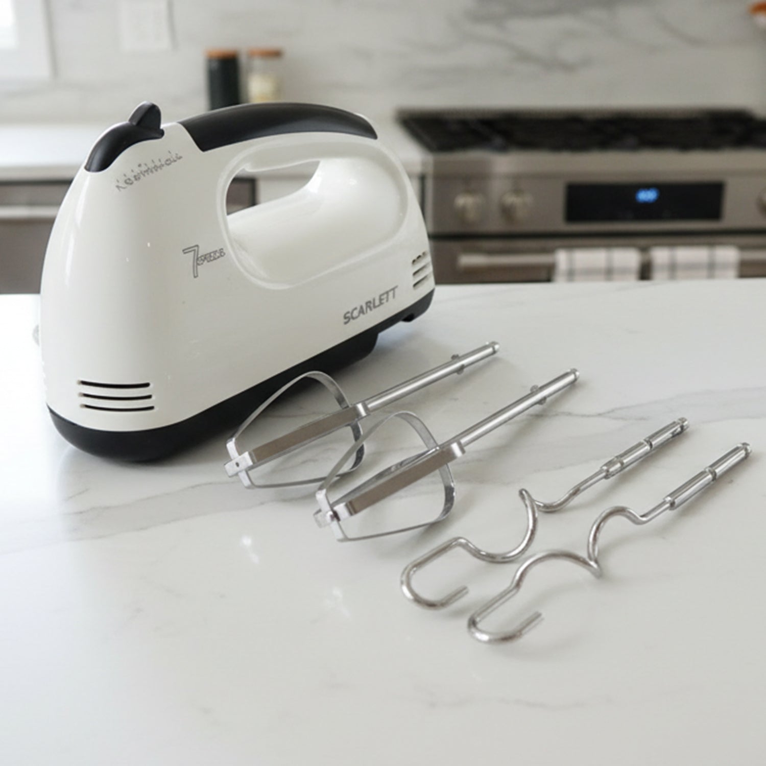 Electric whisk attachment for the hand mixer in kitchen use