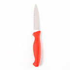 Compact serrated knife ideal for slicing fruits and vegetables