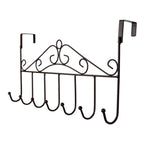 Side profile of the space-saving door hanger rack, showing how it fits over a door.