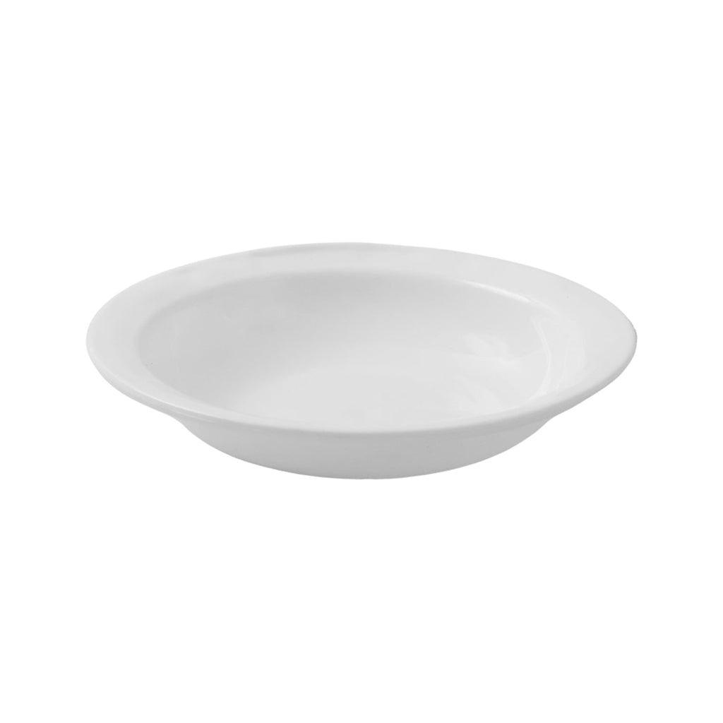 Round deep serving bowl suitable for hot and cold dishes