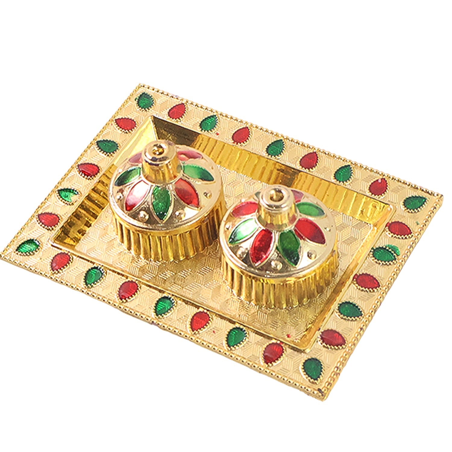 Rear view of the lightweight Raksha Bandhan pooja thali from CookAura.