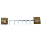 Kitchen hook rack organizer mounted on wall holding utensils and towels