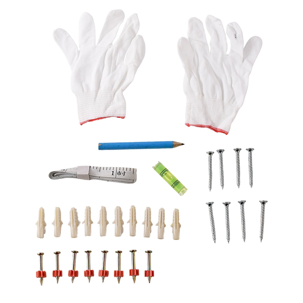Wall plugs and screws arranged for use with DIY wall mounting projects