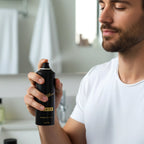stylish black fragrance deodorant spray can