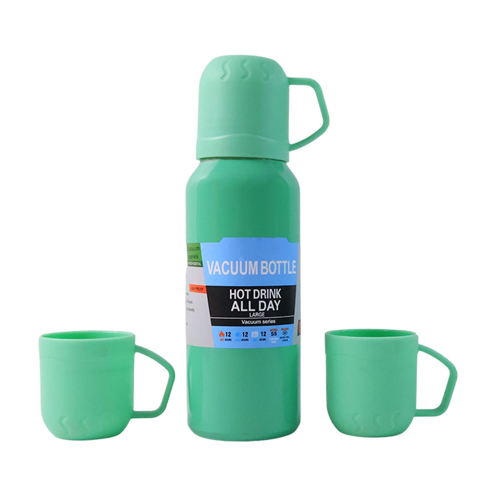 Stainless steel thermal flask showcasing stylish, durable design with vacuum insulation