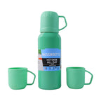 Stainless steel thermal flask showcasing stylish, durable design with vacuum insulation
