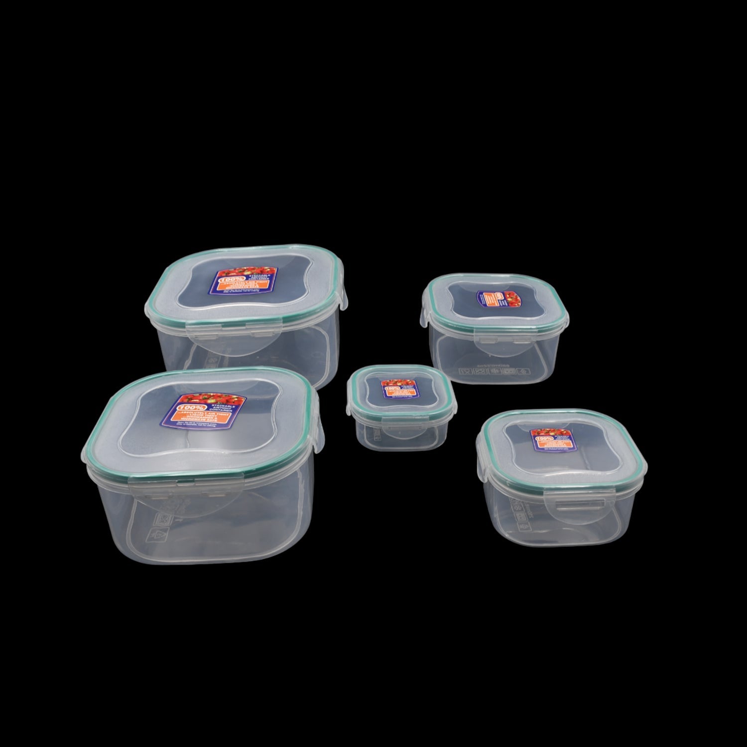 Organized fridge interior with Tidy Table 5-piece food storage containers.