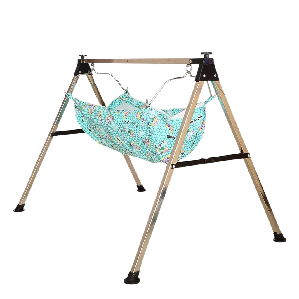 Secure locking mechanism on stainless steel cradle stand