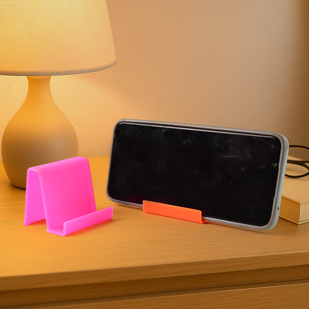 Mobile phone stand with solid base ensuring stable smartphone placement