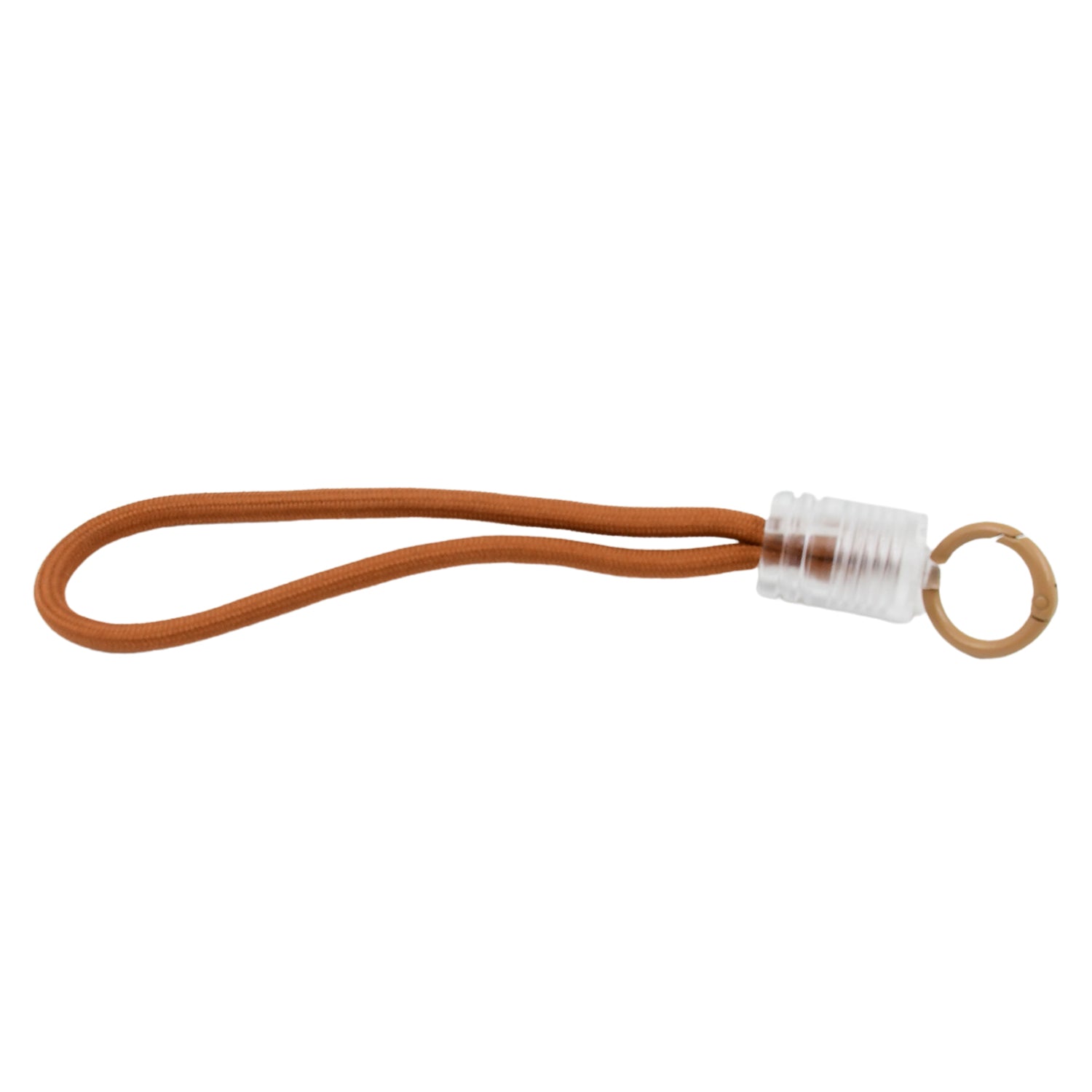 Detail shot of the high-quality nylon material and sturdy loop of the Mobiléon Mobile Phone Lanyard.