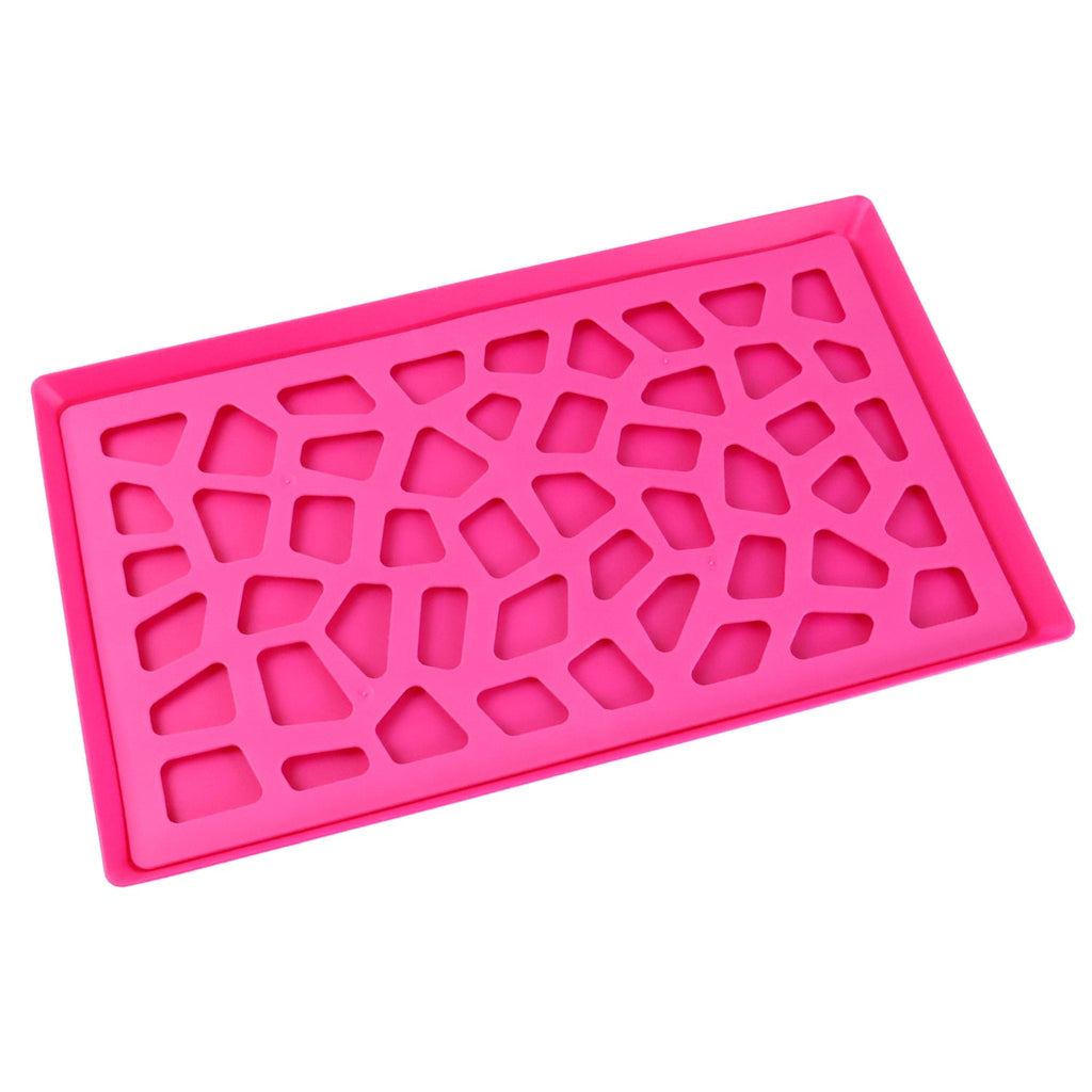 Kitchen organizer tray made of BPA-free plastic with modern hollow pattern