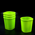 Side view of the versatile plastic drinking glasses set.