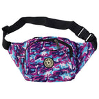 Front pouch of camouflage waist bag offering easy access storage