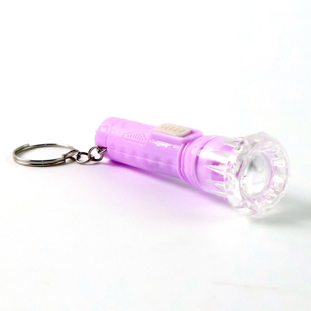 Durable plastic body of Mini LED keychain flashlight torch in translucent finish
