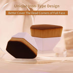 Hand demonstrating smooth application of foundation with the BeautyBare makeup brush.