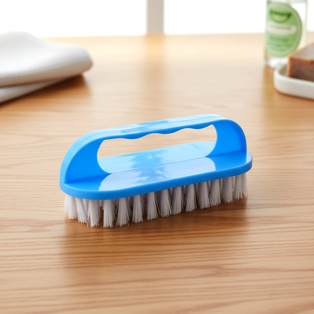 Ergonomic scrub brush handle designed for comfortable daily household cleaning.