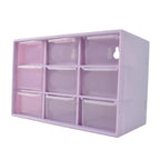 Compact 9-section jewellery storage drawer for desktop use