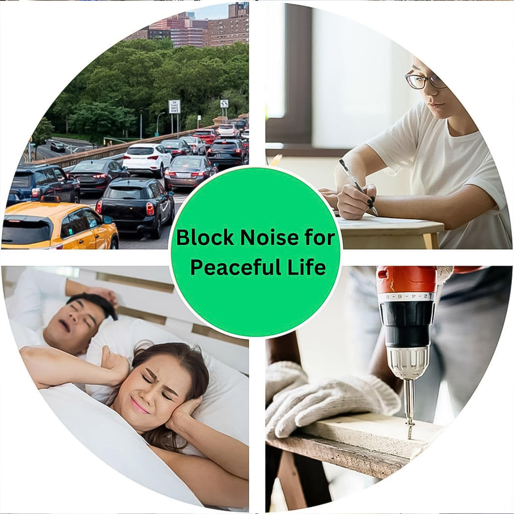 Ergonomic soft foam earplugs for quiet studying and restful sleep.