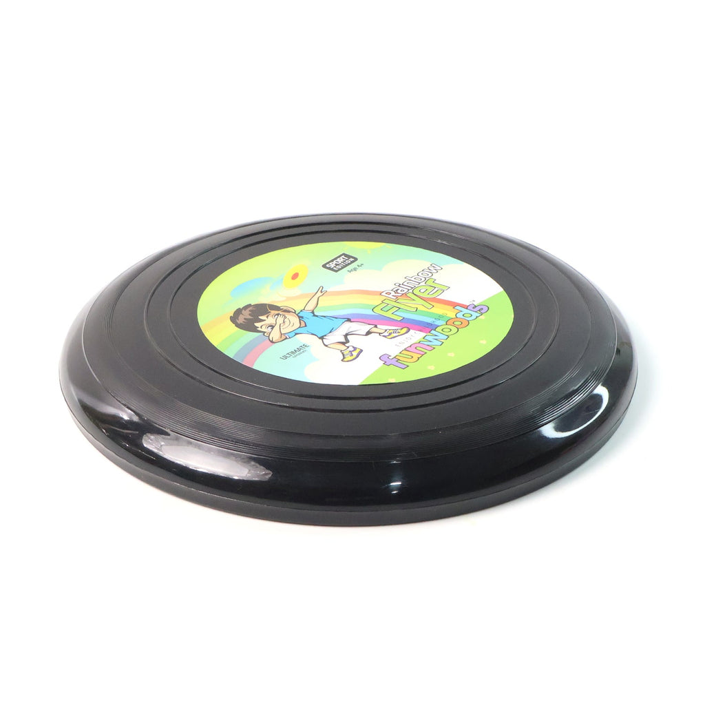Close up of small outdoor flying disc used for park catch game