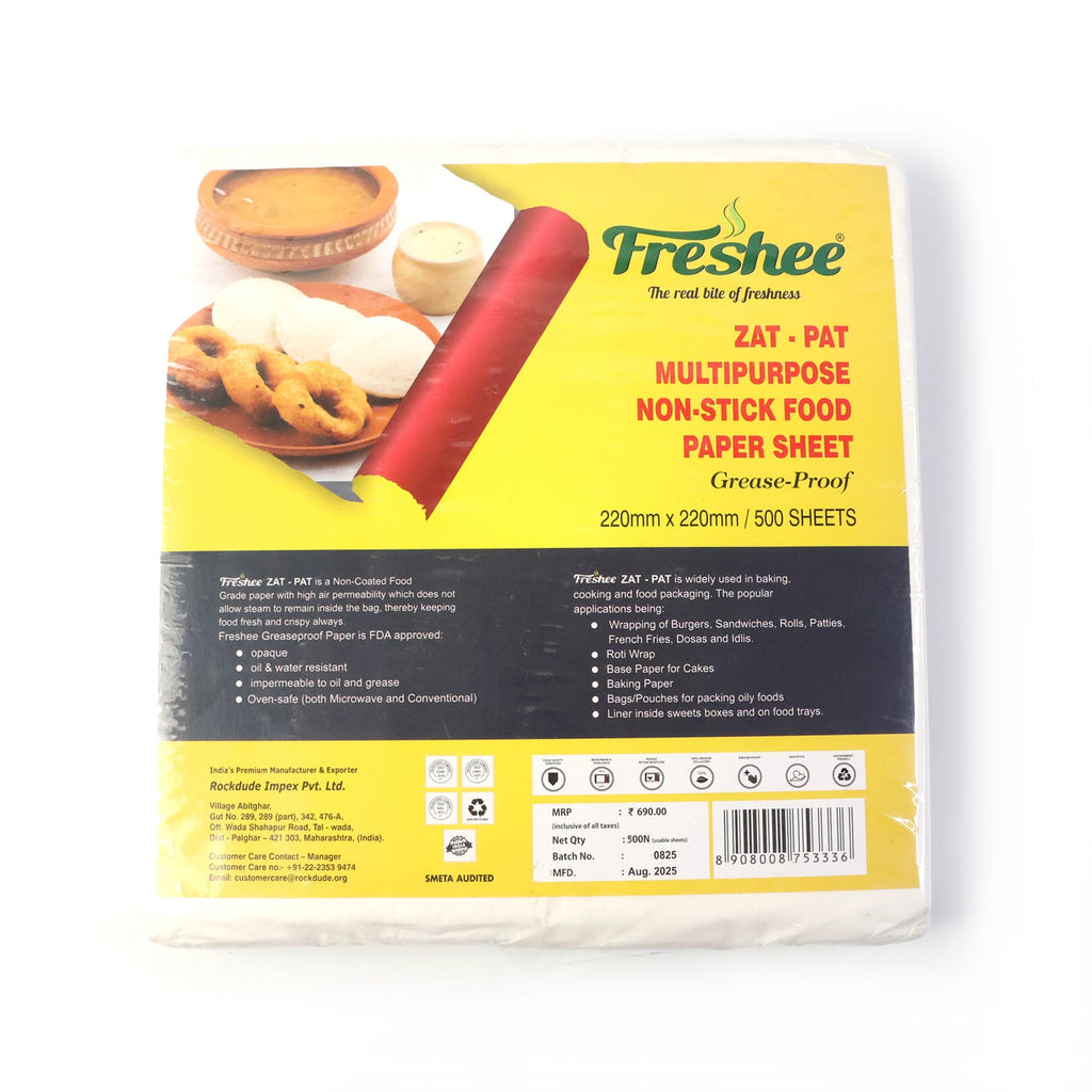 Single Zat-Pat non-stick food paper sheet for food wrapping and serving