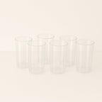 Transparent reusable plastic tumblers ideal for cocktails and beverages