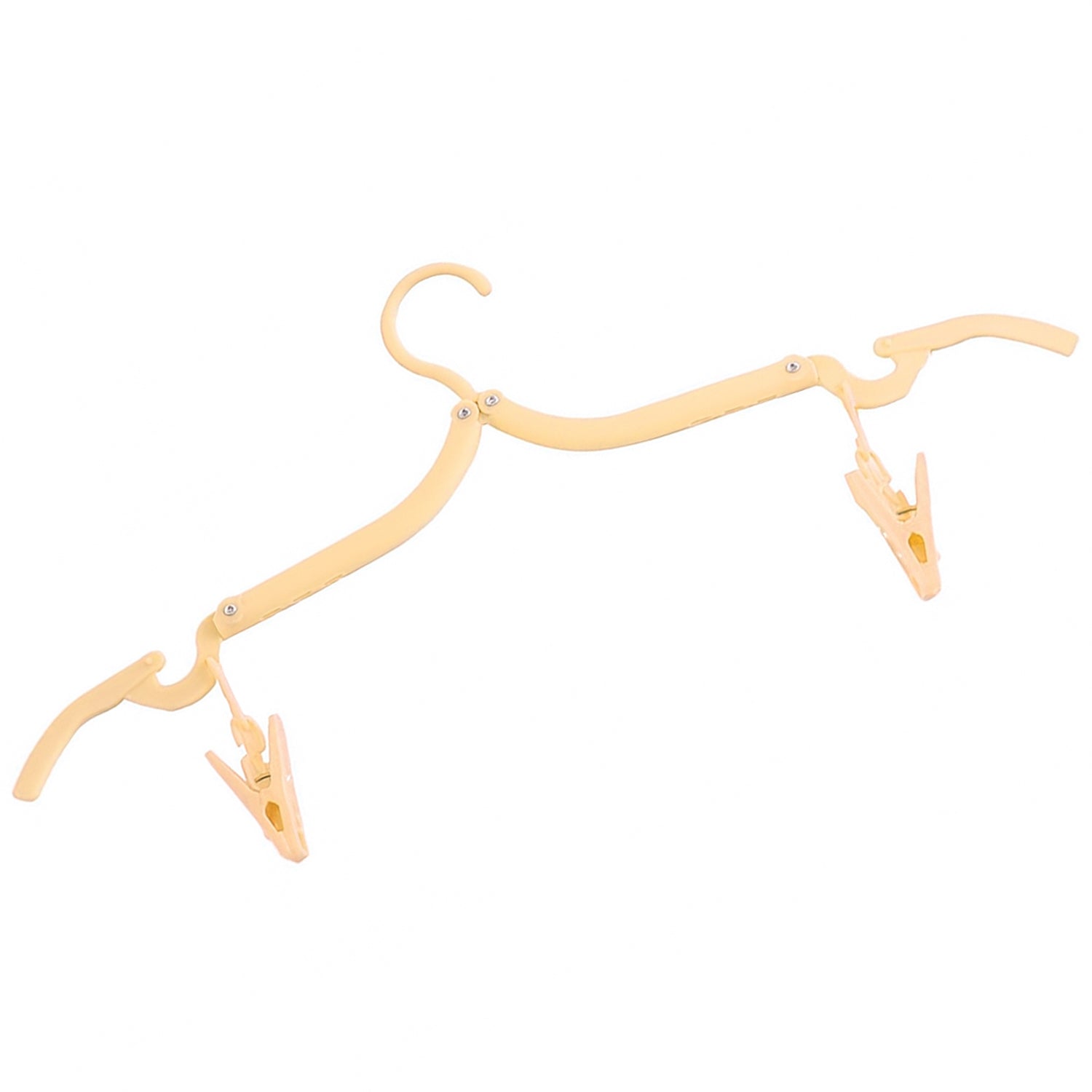 Plastic adjustable clothes hanger designed for durability and convenience