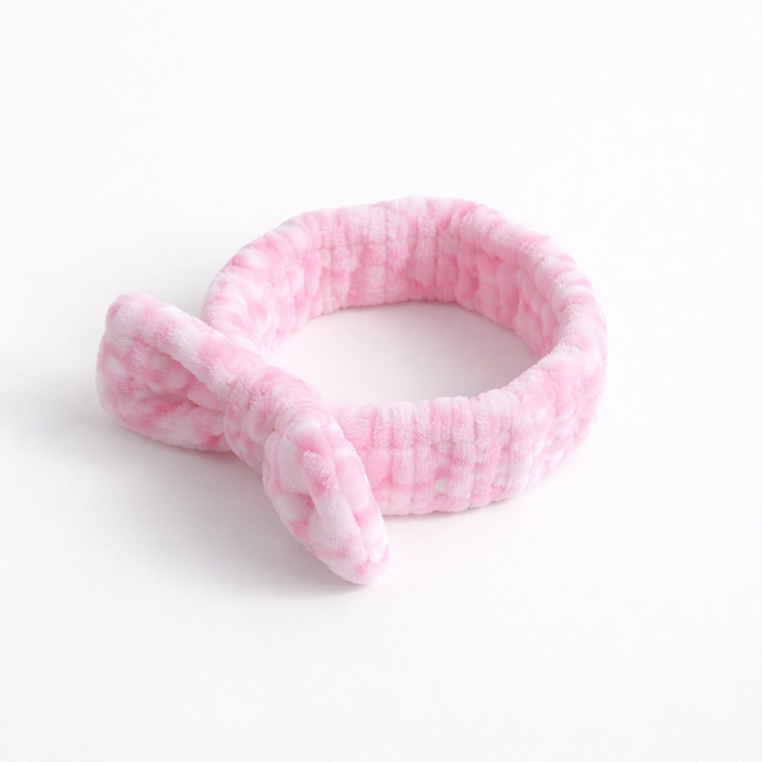 Soft plush hair holding band for spa and daily skincare use