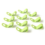 Everyday use of plastic hanger hooks in an organized closet