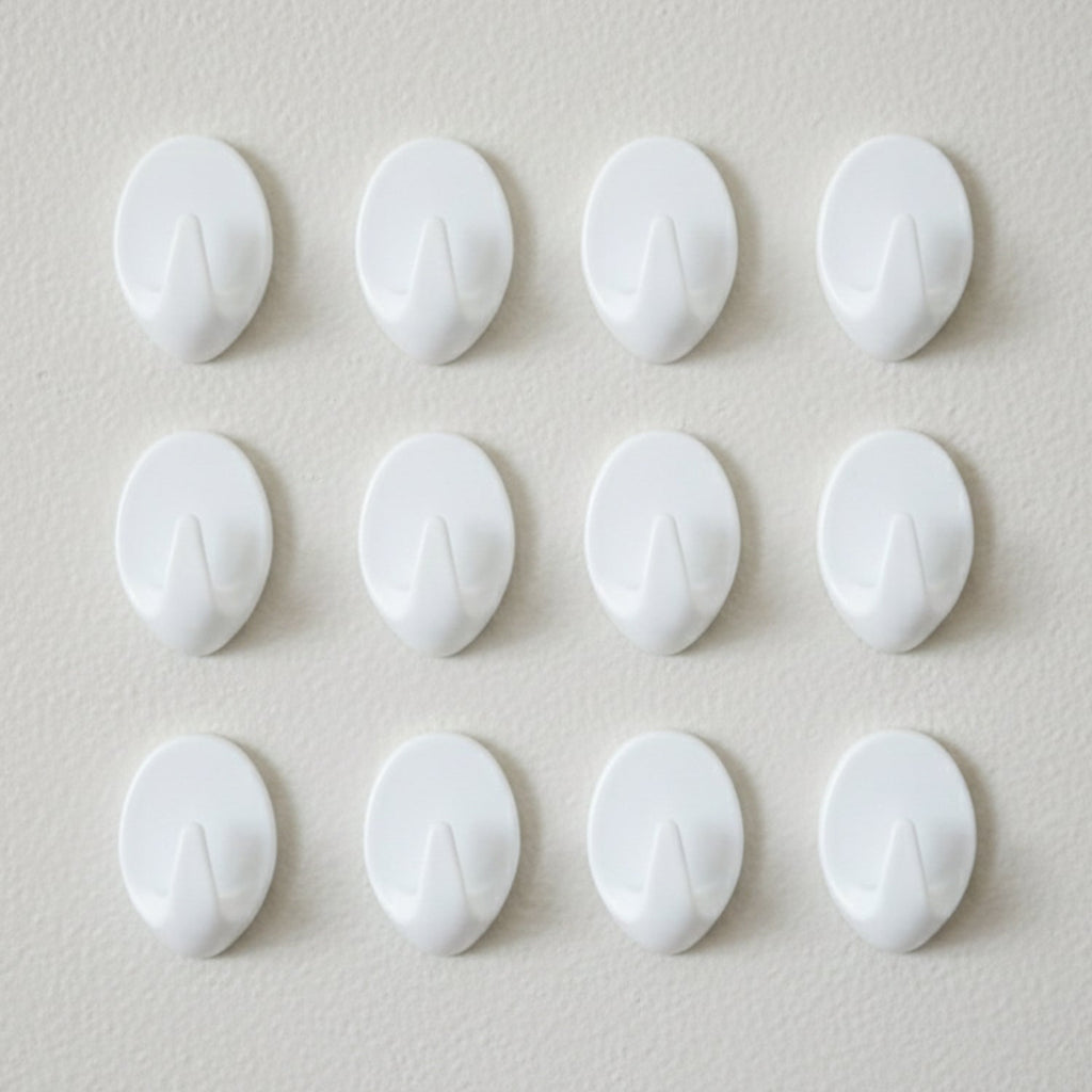 Close up of a strong self adhesive hook showing compact design