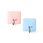 Set of two reusable self-adhesive wall hooks for home use