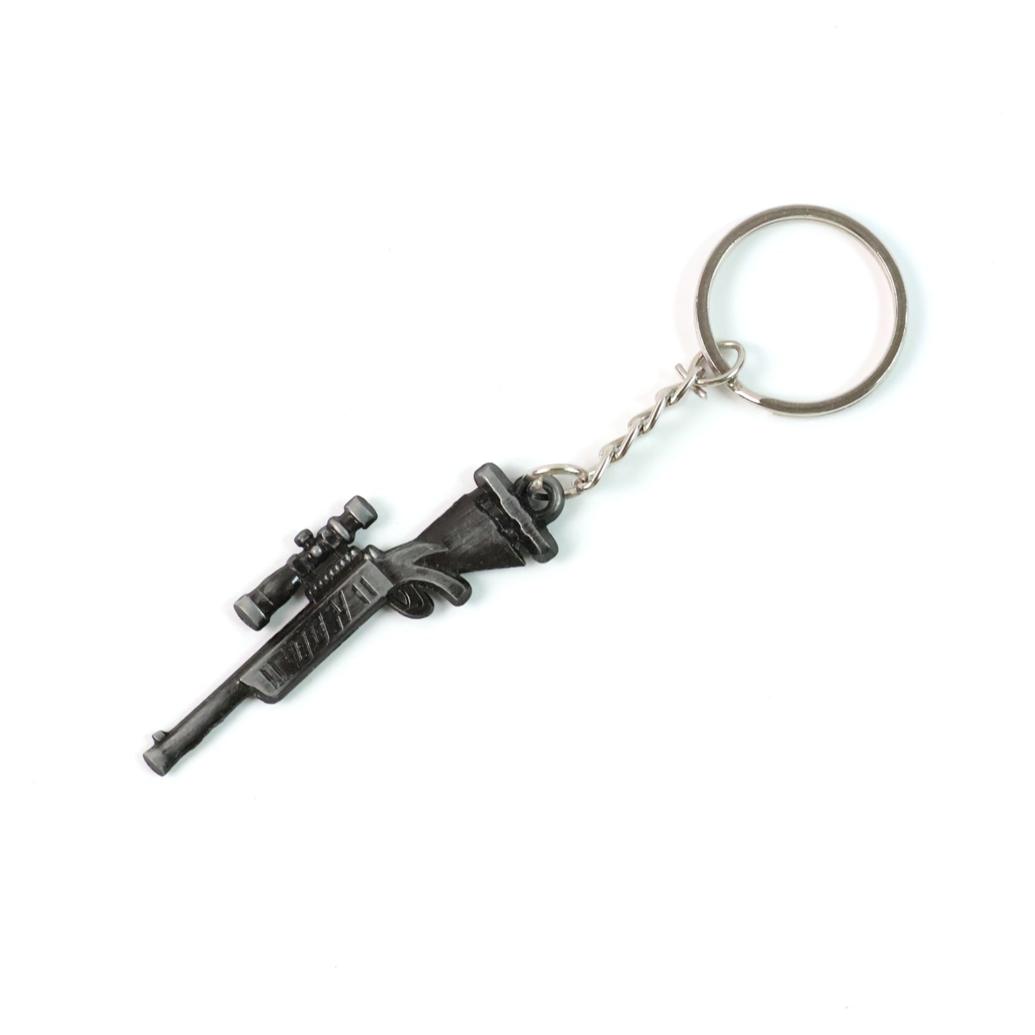 Miniature rifle gun metal keychain, lightweight and durable accessory