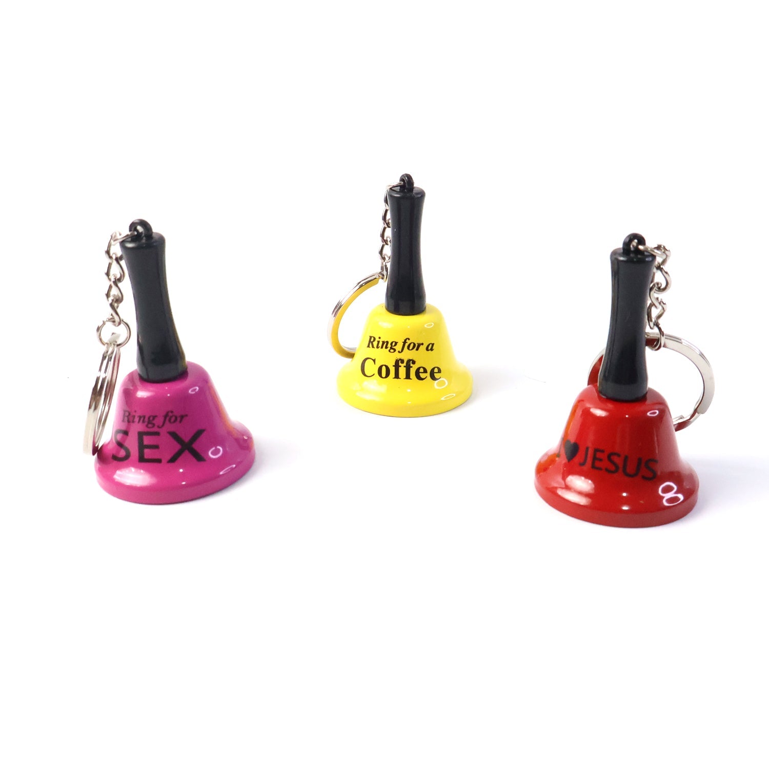 'Ring for Wine' bell with black handle as key accessory