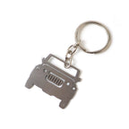 Premium metal jeep car shape keychain with secure ring