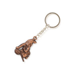 Miniature Bal Krishna metal keychain ideal for gifting devotional items