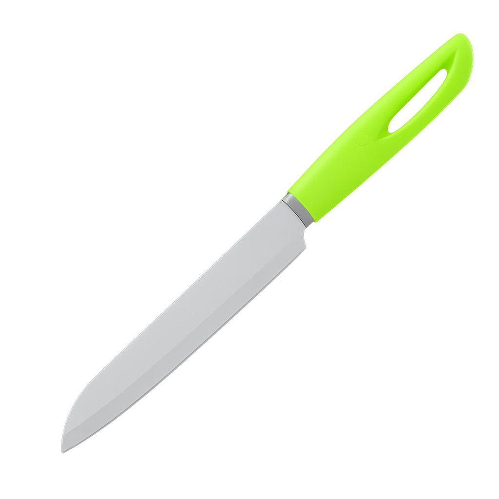 Ergonomic kitchen knife with anti-slip handle for safe food preparation