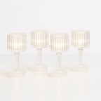 Decorative flameless LED candle set with crystal-style design