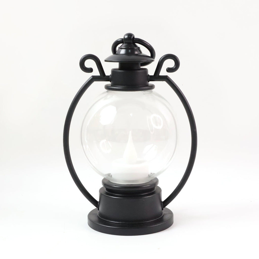 Ambient lighting from LED storm lantern perfect for festive home decor