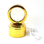 Close-up of Radhe Krishna crystal ball lamp with 360 degree rotation and warm glow